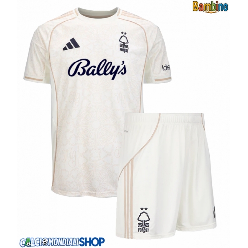 Maglie da calcio Nottingham Forest Seconda Maglia Bambino 2025-26 Manica Corta + Pantaloni corti)